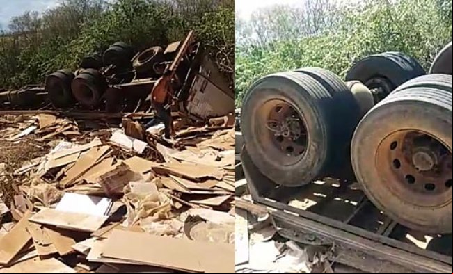 BA-263: Motorista de caminhão morre após capotamento;veja o vídeo