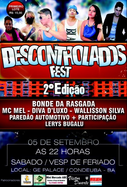 Eventos: Descontrolados Fest 2ª Edição acontecerá em Condeúba
